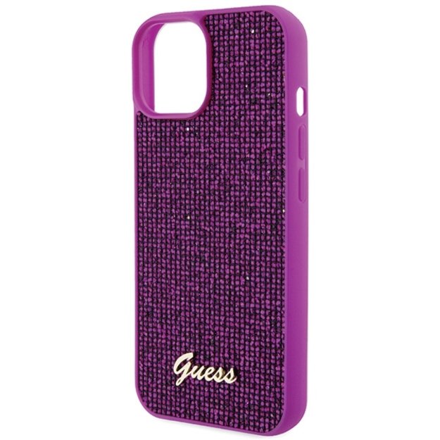Guess Disco Metal Script case for iPhone 15 - pink 5