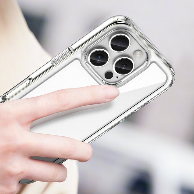 Outer Space Case with Gel Frame for iPhone 16 Pro - Clear 3