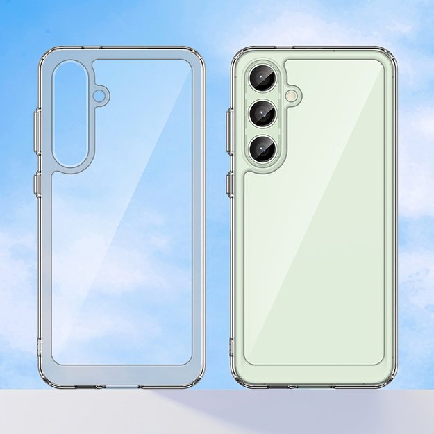 Outer Space Case with Gel Frame for Samsung Galaxy S24 FE - Transparent 2