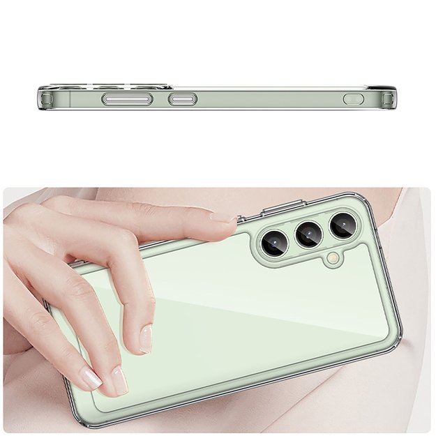 Outer Space Case with Gel Frame for Samsung Galaxy S24 FE - Transparent 4
