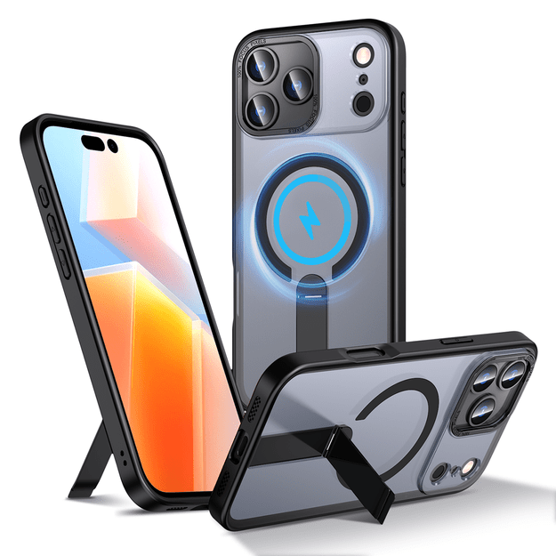 Hybrid Armor X Case for iPhone 17 Pro Max with Stand, Compatible with MagSafe - Black 1