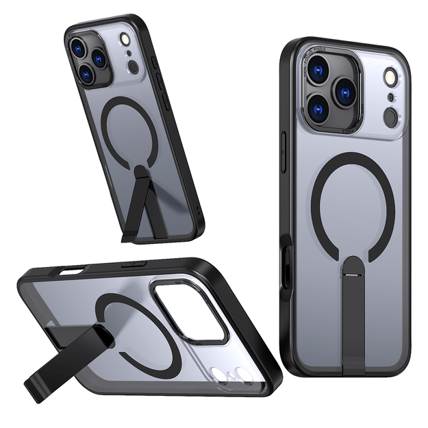 Hybrid Armor X Case for iPhone 17 Pro Max with Stand, Compatible with MagSafe - Black 2