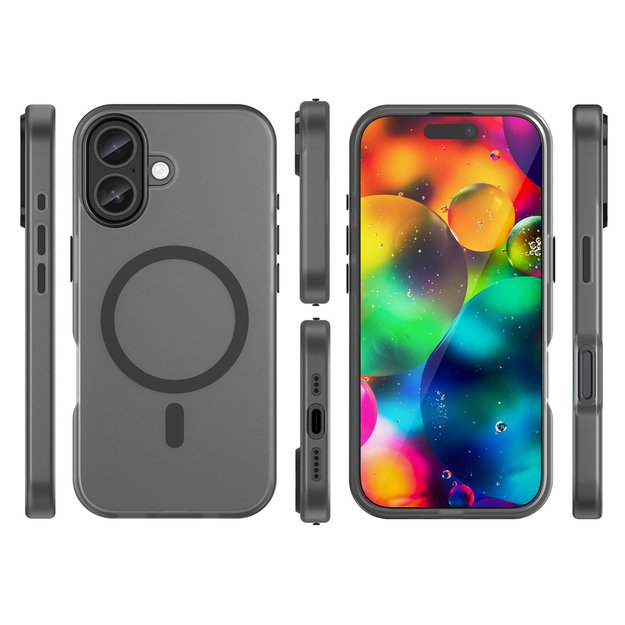 Magnetic Abrasive iPhone 17 Case Compatible with MagSafe - Matte Black 2
