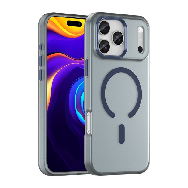 Magnetic Abrasive iPhone 17 Pro Case Compatible with MagSafe - Matte Blue