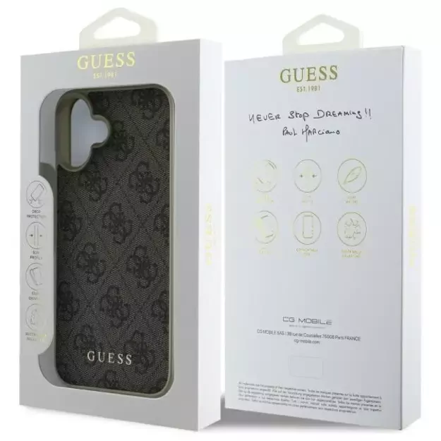 Guess 4G Charms Collection iPhone 16 Plus Case - Brown 14