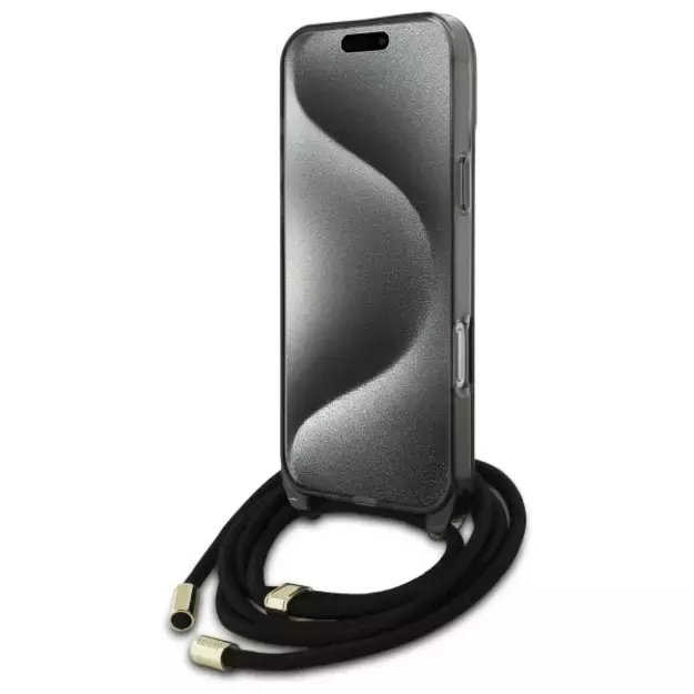 Guess Crossbody Cord Script MagSafe Case for iPhone 16 Pro - Black 9