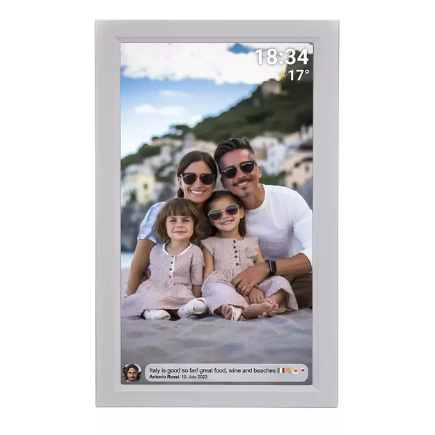 Denver Frameo PFF-1503W 15.6&quot  Digital Frame - White