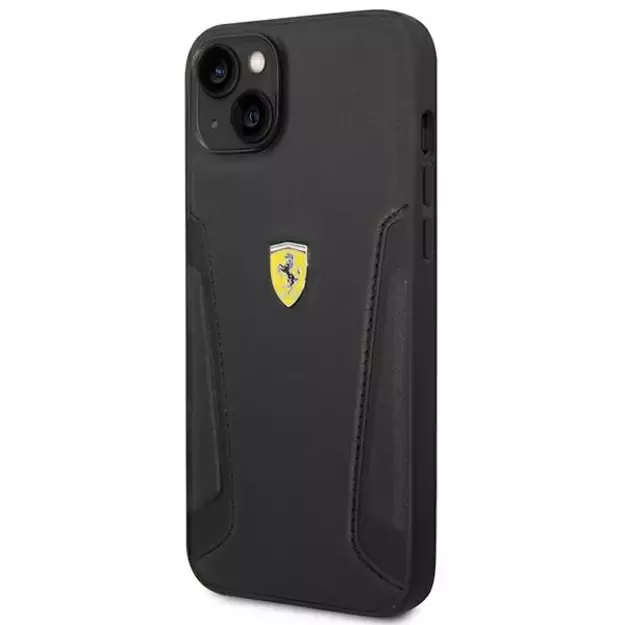Ferrari FEHCP14MRBUK iPhone 14 Plus 6.7&quot  black/black hardcase Leather Stamp Sides 1