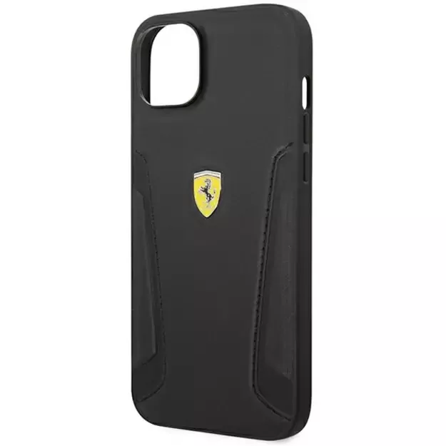Ferrari FEHCP14MRBUK iPhone 14 Plus 6.7&quot  black/black hardcase Leather Stamp Sides 4