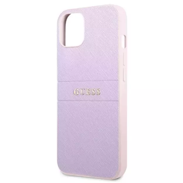 Guess GUHCP13SPSASBPU iPhone 13 mini 5,4 &quot purple / purple Saffiano Hot Stamp &amp  Metal Logo 5