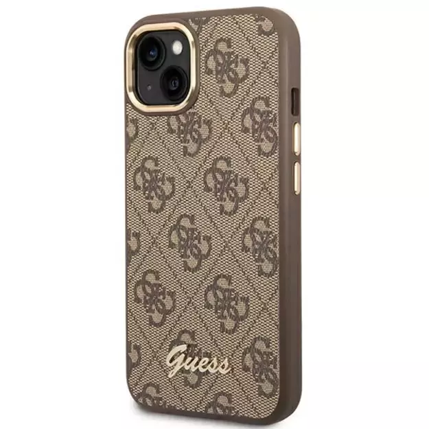 Guess GUHCP14MHG4SHW iPhone 14 Plus 6.7 &quot brown / brown hard case 4G Vintage Gold Logo 1