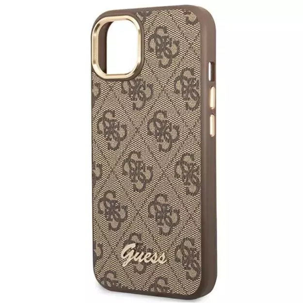 Guess GUHCP14MHG4SHW iPhone 14 Plus 6.7 &quot brown / brown hard case 4G Vintage Gold Logo 5