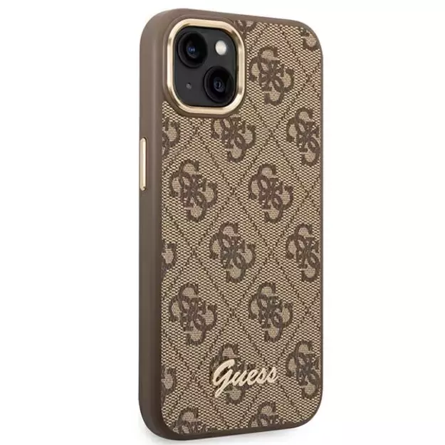 Guess GUHCP14MHG4SHW iPhone 14 Plus 6.7 &quot brown / brown hard case 4G Vintage Gold Logo 3