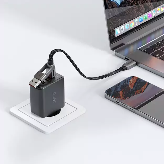 Acefast C13-05 USB-C - USB-A / USB-C Cable 480Mb/s 3A 0.2m - Black 12