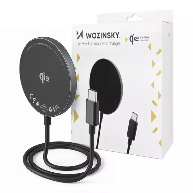 Wozinsky 15W Wireless Qi2 Inductive Charger - Black 9