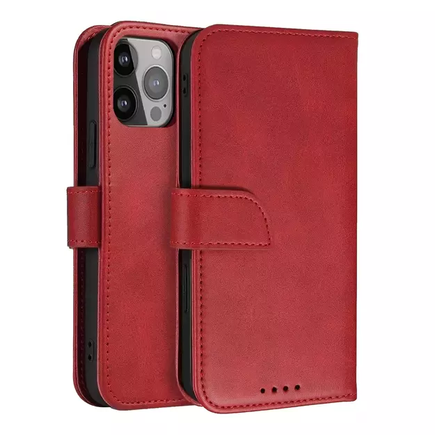 Magnet Case with Flip for Samsung Galaxy S25+ - Red