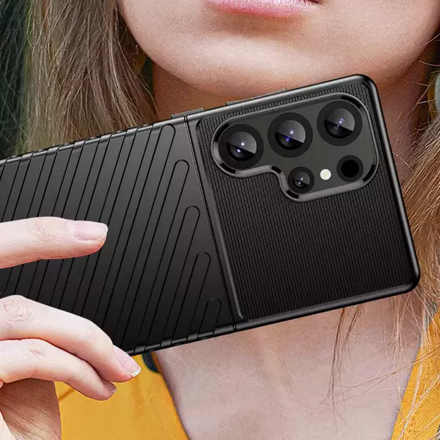 Thunder Case Samsung Galaxy S25 Ultra Silicone Armored Case - Black 11