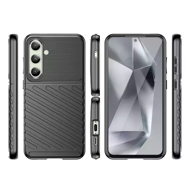 Thunder Case for Samsung Galaxy S24 FE Silicone Armored Cover - Black 8