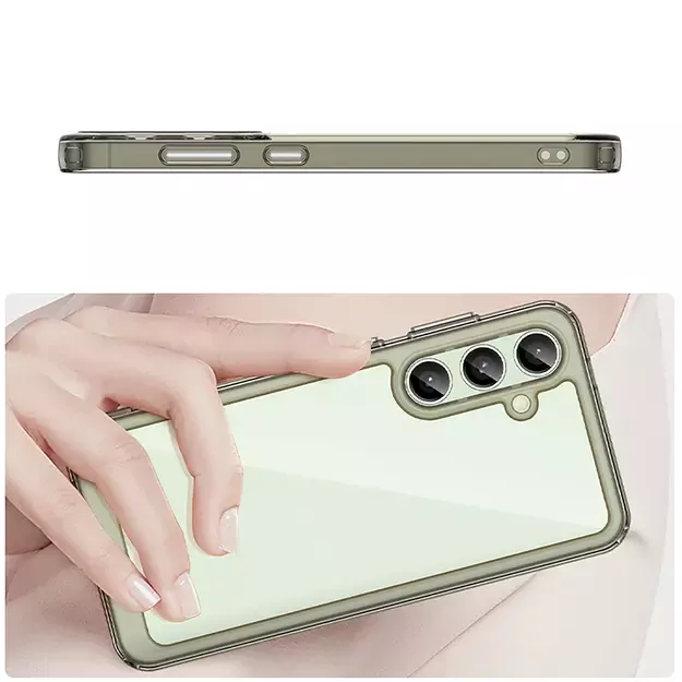 Outer Space Case with Gel Frame for Samsung Galaxy S24 FE - Clear Black 9