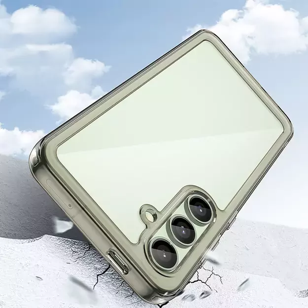 Outer Space Case with Gel Frame for Samsung Galaxy S24 FE - Clear Black 12