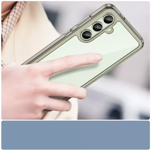 Outer Space Case with Gel Frame for Samsung Galaxy S24 FE - Clear Black 8