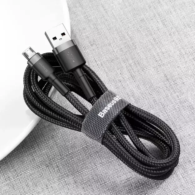 Baseus Cafule Cable CAMKLF-BG1 USB-A / micro USB 2.4A 1 m - black-gray 7