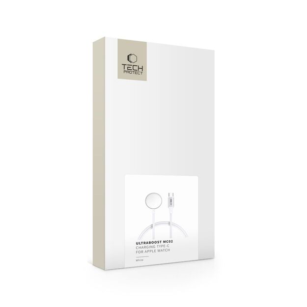 Tech-Protect UltraBoost USB-C Inductive Charger for Apple Watch 1m - White 4