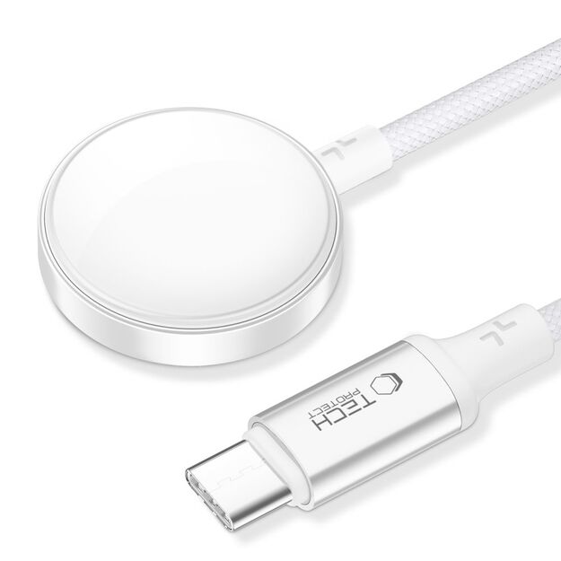 Tech-Protect UltraBoost USB-C Inductive Charger for Apple Watch 1m - White 1