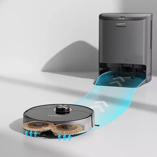 UWANT U200 Pro Robot Vacuum Cleaner with Mop Function + Charging/Cleaning Station - Gray 26