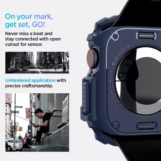 Spigen Rugged Armor Case for Apple Watch 10 46mm - Navy Blue 21