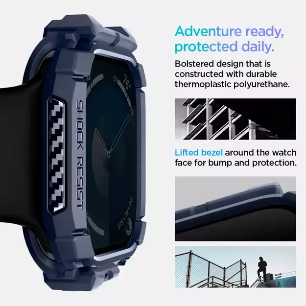 Spigen Rugged Armor Case for Apple Watch 10 46mm - Navy Blue 20