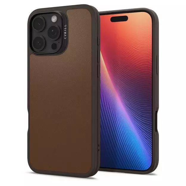 Spigen Cyrill Kajuk Mag iPhone 16 Pro Max Case - Brown 15