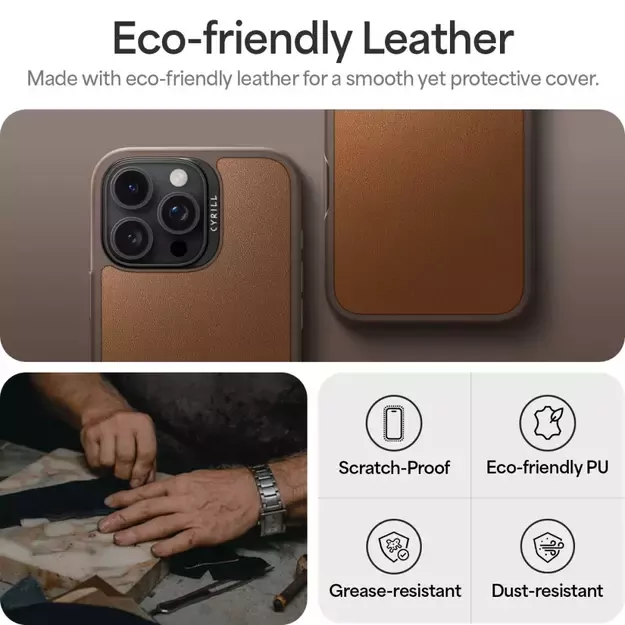 Spigen Cyrill Kajuk Mag iPhone 16 Pro Max Case - Brown 12