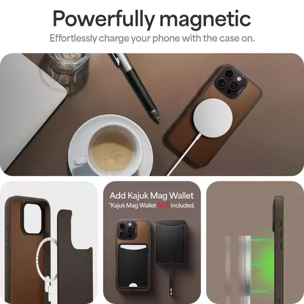 Spigen Cyrill Kajuk Mag iPhone 16 Pro Max Case - Brown 14