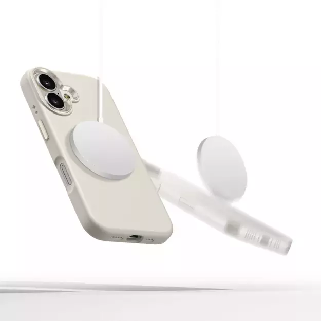 Tech-Protect Silicone PU MagSafe iPhone 16 Case - Beige 3
