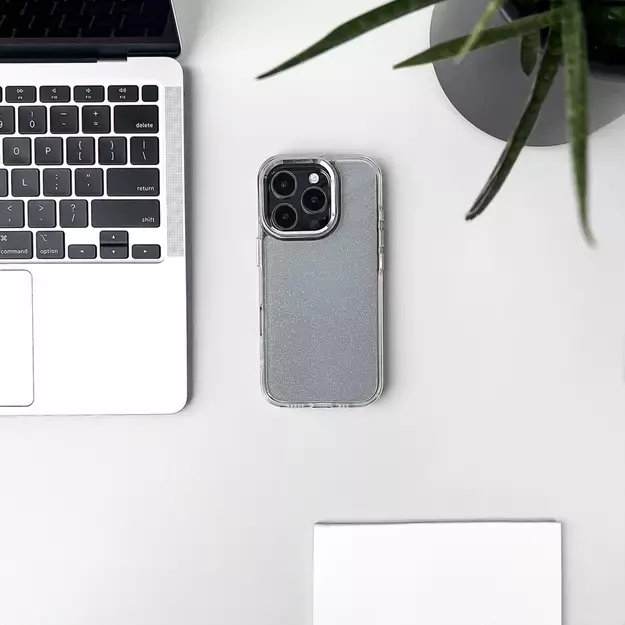 Wozinsky Glitter Case for Samsung Galaxy S24 FE - transparent with glitter 8