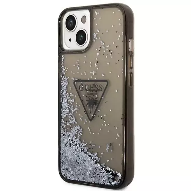 Guess GUHCP14MLFCTPK iPhone 14 Plus 6.7&quot  black/black hardcase Liquid Glitter Palm Collection 8