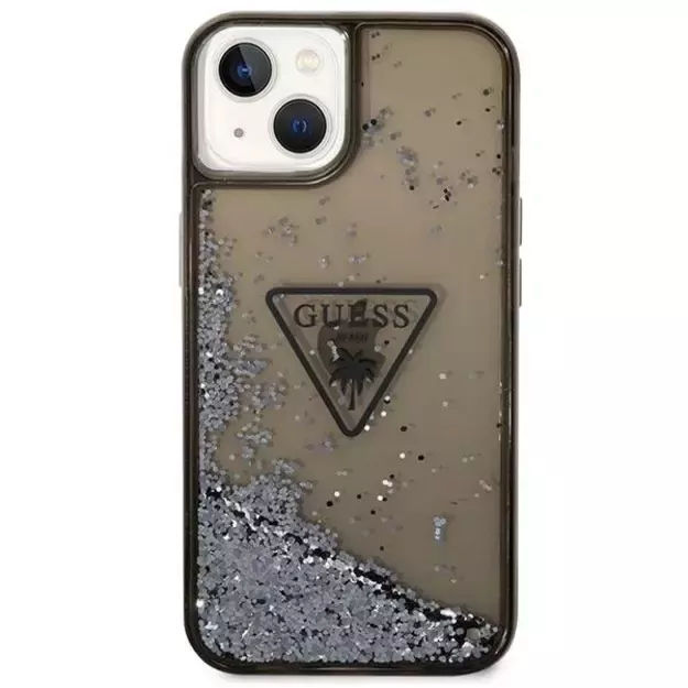 Guess GUHCP14MLFCTPK iPhone 14 Plus 6.7&quot  black/black hardcase Liquid Glitter Palm Collection 9