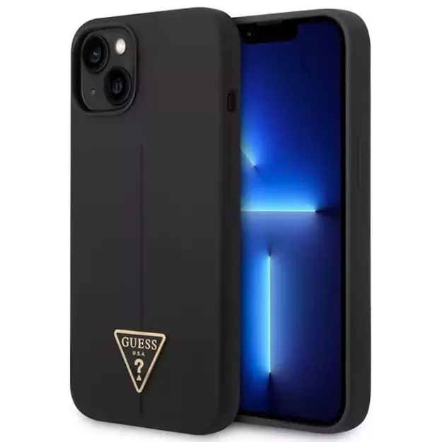 Guess GUHCP14MSLTGK iPhone 14 Plus 6.7&quot  black/black hardcase Silicone Triangle