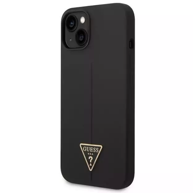 Guess GUHCP14MSLTGK iPhone 14 Plus 6.7&quot  black/black hardcase Silicone Triangle 1