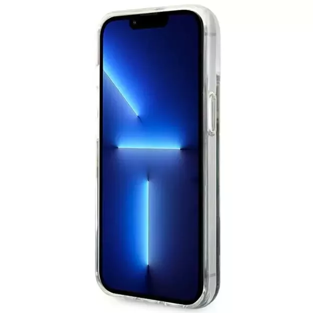 Guess GUHCP14SLFLSB iPhone 14 6.1 &quot blue / blue hardcase Flower Liquid Glitter 4