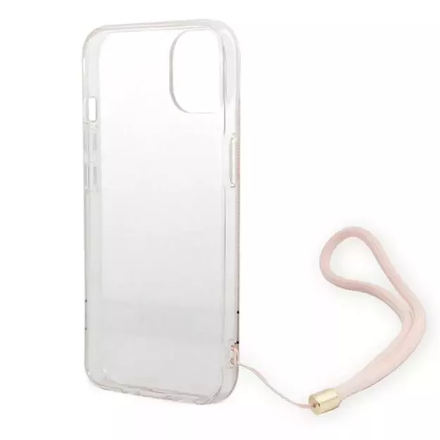 Guess GUOHCP14MH4STP iPhone 14 Plus 6.7 &quot pink / pink hardcase 4G Print Strap 5