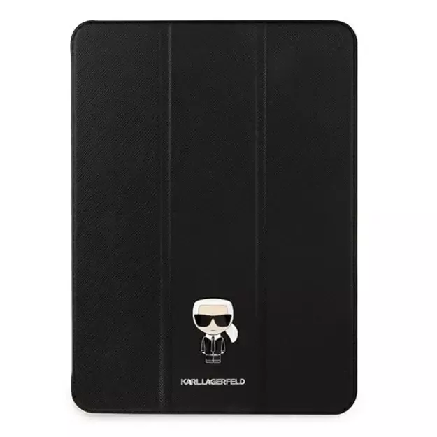 Karl Lagerfeld KLFC12OKMK iPad 12.9  Pro 2021 Book Cover czarny/black Saffiano Karl Iconic