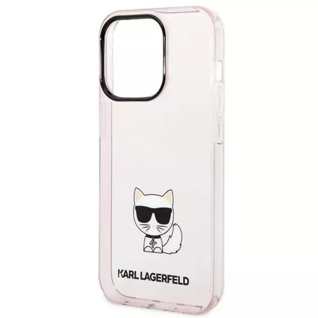 Karl Lagerfeld KLHCP14LCTTRI iPhone 14 Pro 6.1 &quot hardcase pink / pink Transparent Choupette Body 4