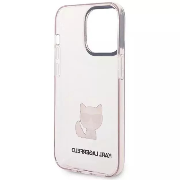 Karl Lagerfeld KLHCP14LCTTRI iPhone 14 Pro 6.1 &quot hardcase pink / pink Transparent Choupette Body 5