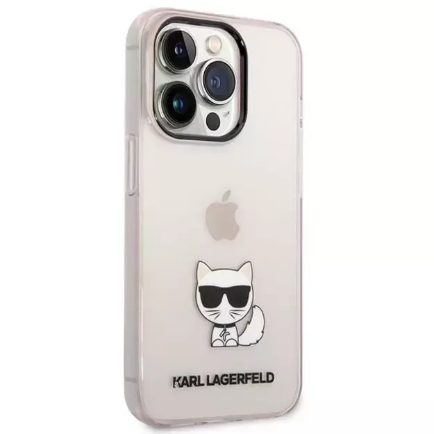 Karl Lagerfeld KLHCP14LCTTRI iPhone 14 Pro 6.1 &quot hardcase pink / pink Transparent Choupette Body 7