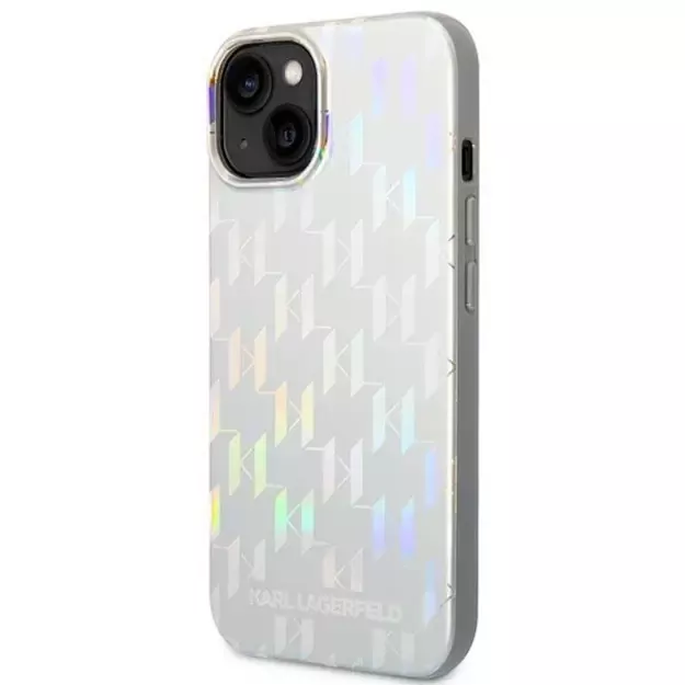 Karl Lagerfeld KLHCP14MLGMMSV3 iPhone 14 Plus 6.7 &quot hardcase silver / silver Monogram Iridescent 8
