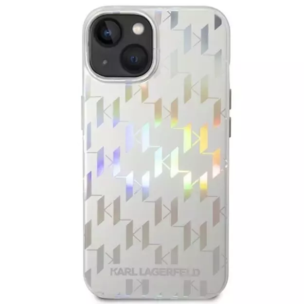 Karl Lagerfeld KLHCP14MLGMMSV3 iPhone 14 Plus 6.7 &quot hardcase silver / silver Monogram Iridescent 9