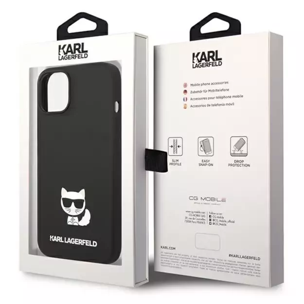 Karl Lagerfeld KLHCP14MSLCTBK iPhone 14 Plus 6.7 &quot hardcase black / black Silicone Choupette Body 7