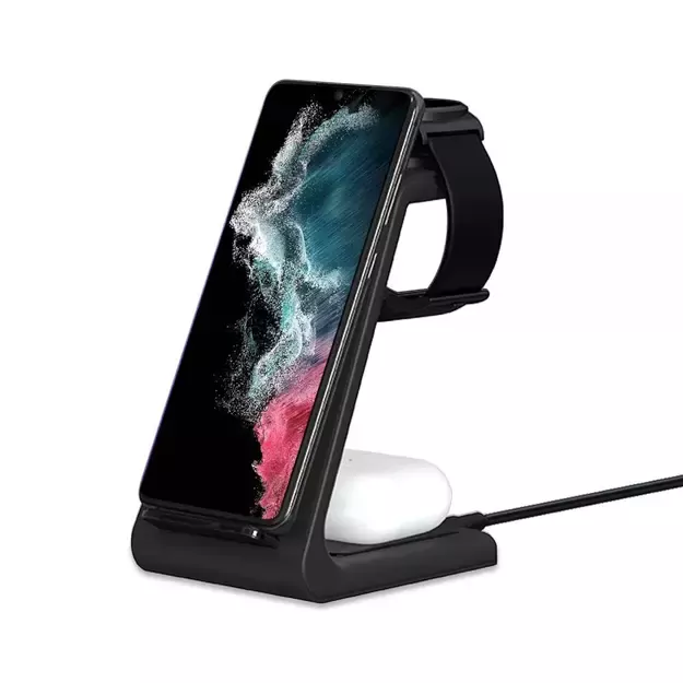 Tech-Protect QI15W-A36 3in1 Charging Station for Android - Black 9